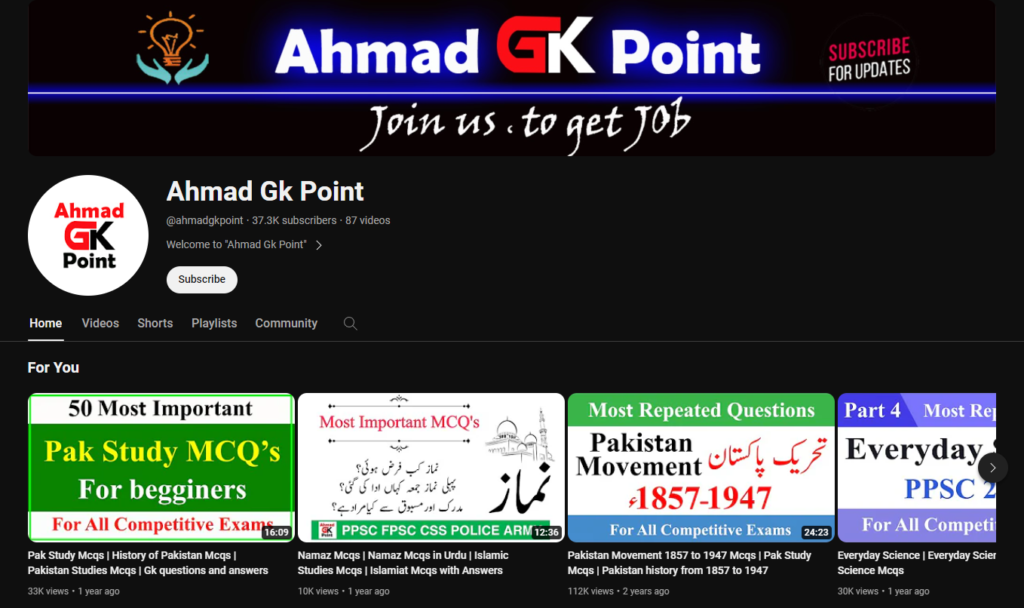 Ahmad GK Point About us image